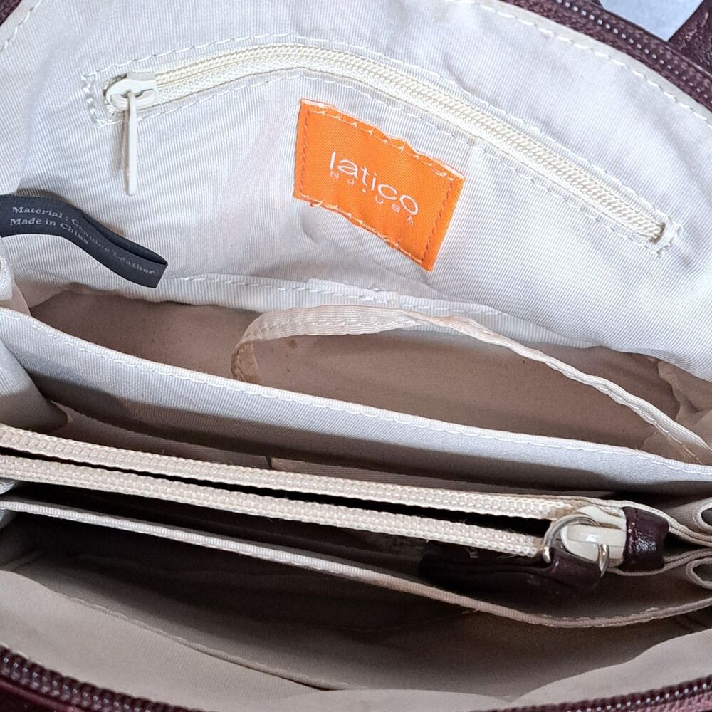 Latico Burgundy Leather Crossbody Bag - Picture 8 of 15